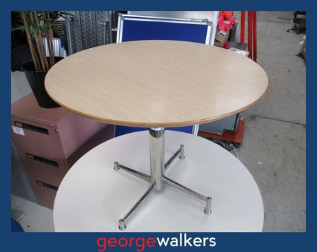 PR6480  Tawa Melteca  Round Meeting Table 90CM - George Walkers Office Furniture Megastore