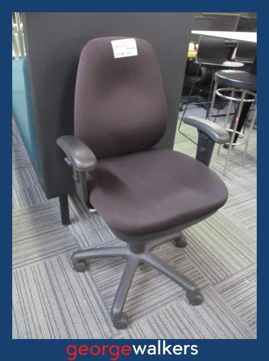 OFFICE CHAIR – KNIGHT LUXE EVO 3 – WITH ADJUSTABLE ARMRESTS – RRP $500+ – PR6902 - George Walkers Office Furniture Megastore