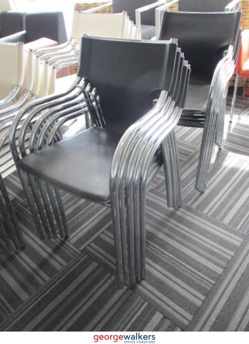 PR5407 - Black Bolton Stackable Chair - George Walkers Office Furniture Megastore