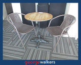 PR6514  Timber  Cafe Table and 2 Cafe Chairs - George Walkers Office Furniture Megastore