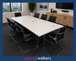 PR6755  White  Boardroom Table - George Walkers Office Furniture Megastore