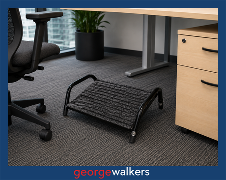 VL100  Black  Fluteline Footrest - George Walkers Office Furniture Megastore