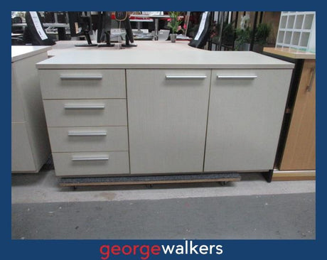 PR6603  Silver Strata Melteca  Custom Credenza Storage