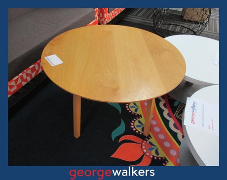 PR6221  Light Timber  Round Coffee Table - George Walkers Office Furniture Megastore