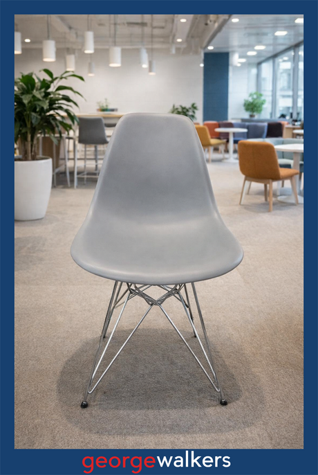 PR5674 - Genuine Grey Herman Miller Eames Side Chair - George Walkers Office Furniture Megastore