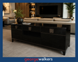 ENTERTAINMENT UNIT – CREDENZA – ALF ITALIA MONT NOIR – HIGH GLOSS – PR6855 - George Walkers Office Furniture Megastore