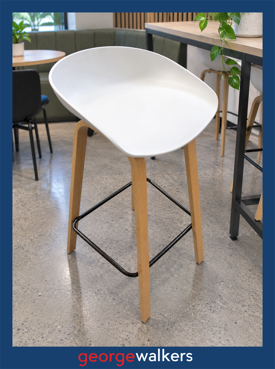 Barstool – Modern design – White – New – PR6985