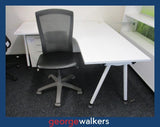 PR6043  White/Black  Corner Desk Package - George Walkers Office Furniture Megastore