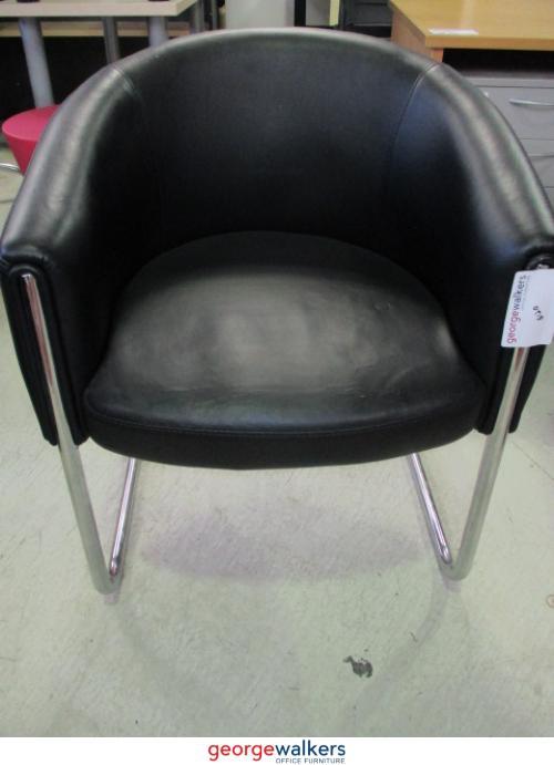 PR5502 - Black  Tub Chair - George Walkers Office Furniture Megastore