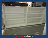 PR6016  White  Storage Bookcase - George Walkers Office Furniture Megastore