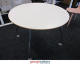 PR5396 - White Round Meeting Table - George Walkers Office Furniture Megastore