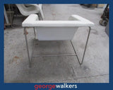 VL63  White Leather  Reception/Visitor Chair - George Walkers Office Furniture Megastore