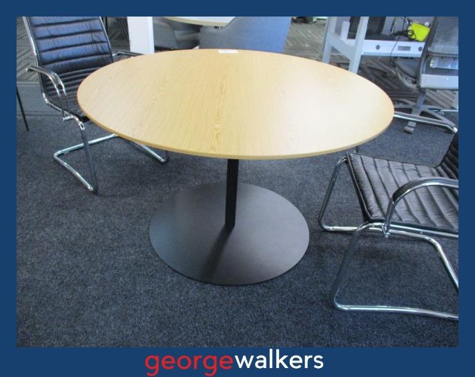 MEETING TABLE – 1200 ROUND – COMMERCIAL – WOODGRAIN – PR6809