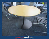 MEETING TABLE – 1200 ROUND – COMMERCIAL – WOODGRAIN – PR6809