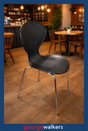 PR6329  Black Echo Cafe Chair - Stackable - George Walkers Office Furniture Megastore