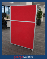 PR5275 - Red Free Standing Partition - George Walkers Office Furniture Megastore