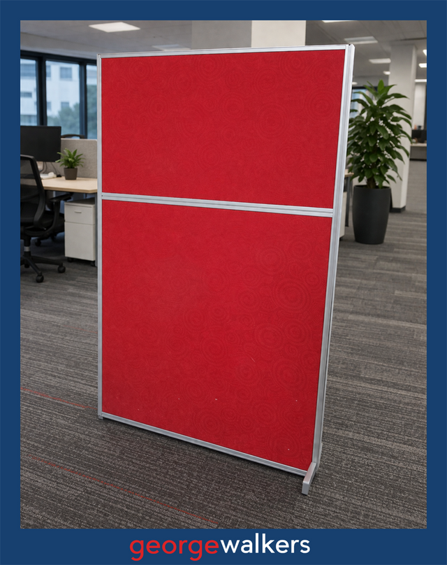 PR5275 - Red Free Standing Partition - George Walkers Office Furniture Megastore