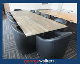 Boardroom table – Large meeting table – 3.66m – Salvaged plank – PR7022