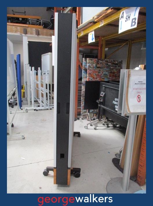 PR6151  White Thinking Wall Mobile Divider - George Walkers Office Furniture Megastore
