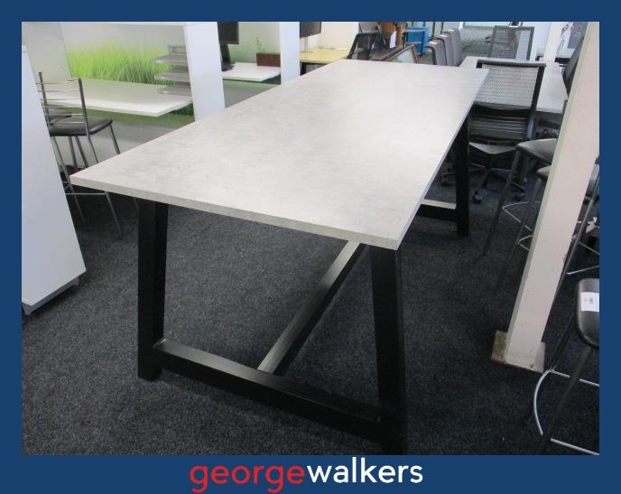PR6187  Grey  Melteca Bar Leaner Height Table - George Walkers Office Furniture Megastore