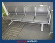 PR6086  Grey  Vinyl Bank of 4 Waiting Room Chairs - George Walkers Office Furniture Megastore