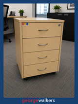 Maple Melteca BFG 4 Drawer Mobile