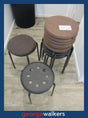 PR6515  Black/Brown Set of 15 IKEA Stools - George Walkers Office Furniture Megastore