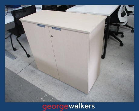 VL89  Maple  Melteca Storage Cupboard - George Walkers Office Furniture Megastore