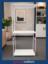 SHELVING – DISPLAY UNIT – HANGING RAIL – WHITE – PR6932