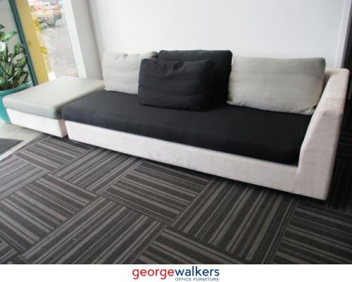 PR5765  Cream/Black/Grey  Modular Soft Seating - George Walkers Office Furniture Megastore