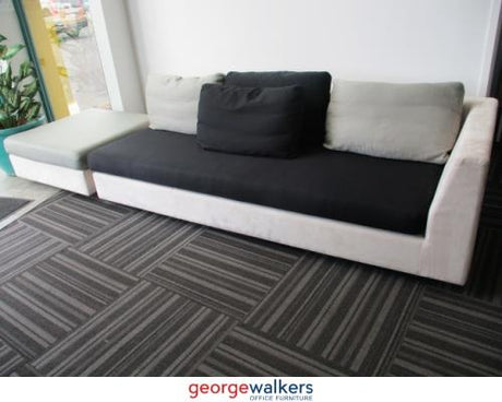 PR5765  Cream/Black/Grey  Modular Soft Seating - George Walkers Office Furniture Megastore
