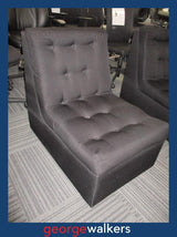PR6050  Black  Button Back Modular Single Seat - George Walkers Office Furniture Megastore