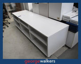 PR6686  White  Large Mobile Credenza Storage - George Walkers Office Furniture Megastore