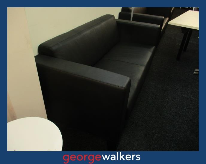 C4024  Black Eden Carlo 2.5 Seater Sofa - George Walkers Office Furniture Megastore