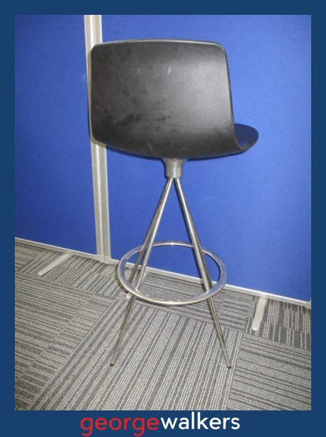 PR6291  Black UFL Lottus Swivel Stool - RRP $700 - George Walkers Office Furniture Megastore
