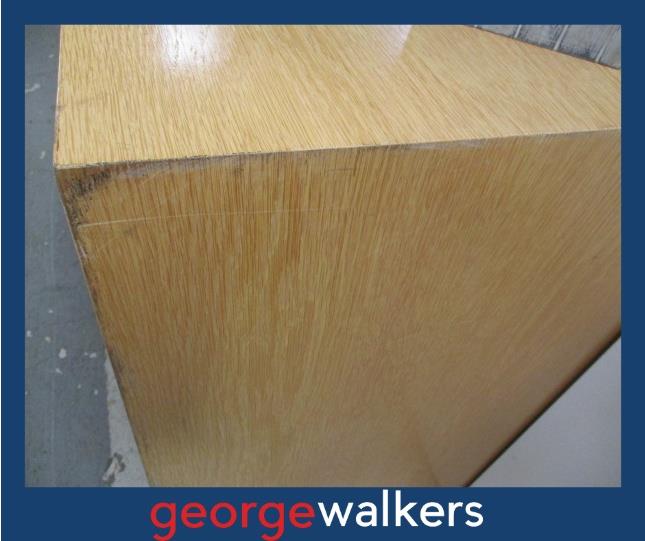 PR5877  Oak Woodgrain  Veneer Reception Counter - George Walkers Office Furniture Megastore