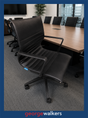 VL38  Ribbed Leather Eames Replica Meeting Chair - George Walkers Office Furniture Megastore