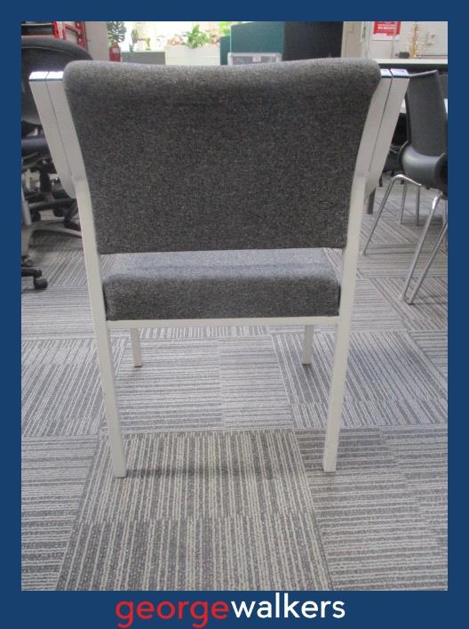 PR6691  Grey  Visitor Chair with Armrests - George Walkers Office Furniture Megastore