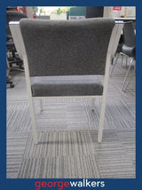 PR6691  Grey  Visitor Chair with Armrests - George Walkers Office Furniture Megastore