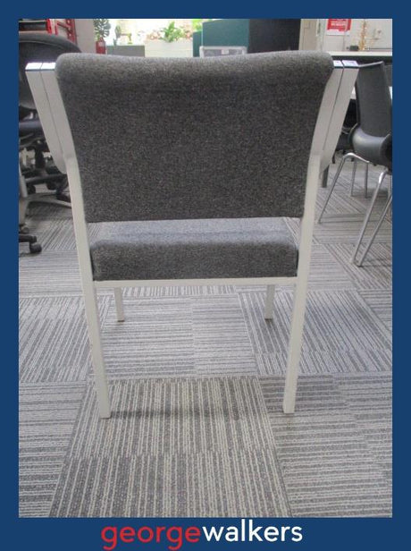 PR6691  Grey  Visitor Chair with Armrests - George Walkers Office Furniture Megastore