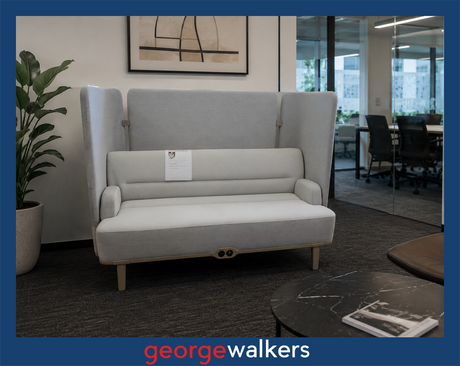 PR6714  Light Grey Zenith MOTE Acoustic Booth Seat - George Walkers Office Furniture Megastore