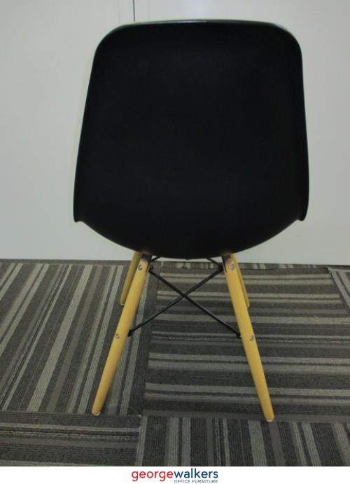 PR5686 - Black Workspace Eames Moulded Plastic Chair - George Walkers Office Furniture Megastore
