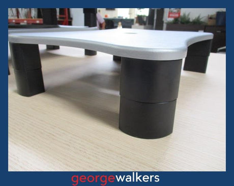 PR6404  Grey  Monitor Stand - George Walkers Office Furniture Megastore