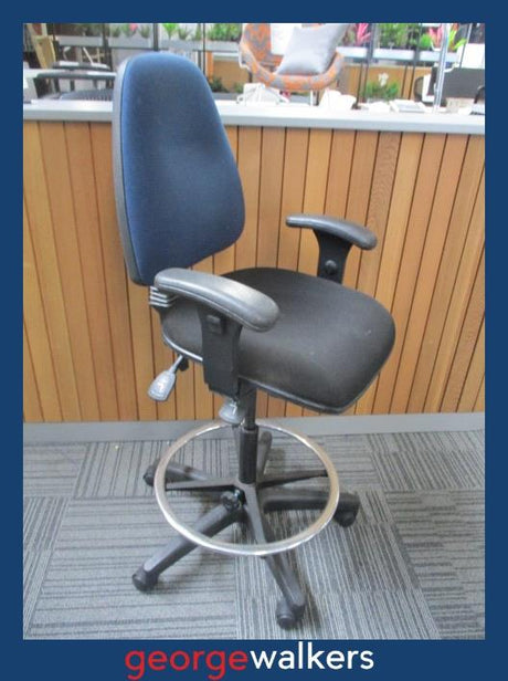PR6496  Black/Blue Spectrum 2 High Rise Office Chair - George Walkers Office Furniture Megastore