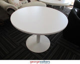 PR5700 - White  Round Table - George Walkers Office Furniture Megastore