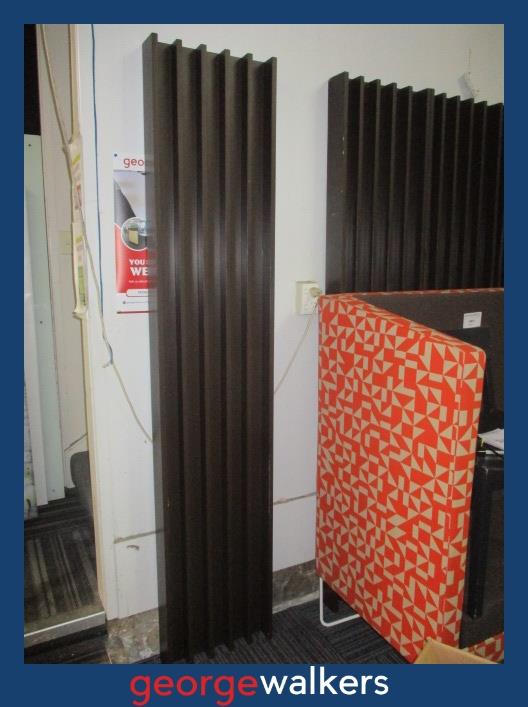 PR5817  Brown  Slat Wall Panel Partition - George Walkers Office Furniture Megastore