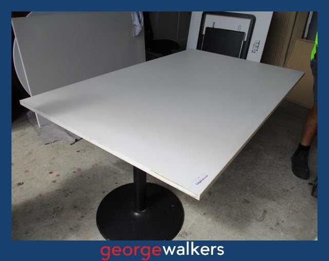 SM17 - White Meeting Table - George Walkers Office Furniture Megastore