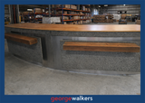 PR6519  Concrete  4M  Reception Counter - George Walkers Office Furniture Megastore