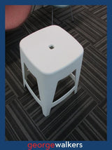HB4  White  Polypropylene Barstool