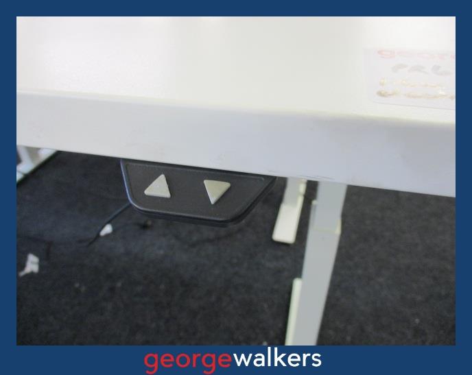 PR6356  White  Electric Height Adjustable Desk - George Walkers Office Furniture Megastore